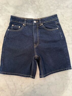 Zara Dark Indigo Jeans with Contrast Stitching